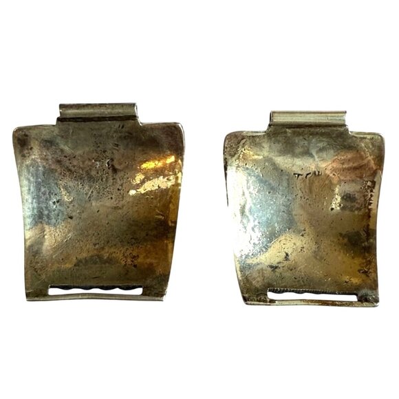 RARE Native American Thomas Singer Turquoise Coral Silver Watch Ends TIPS - Picture 2 of 11